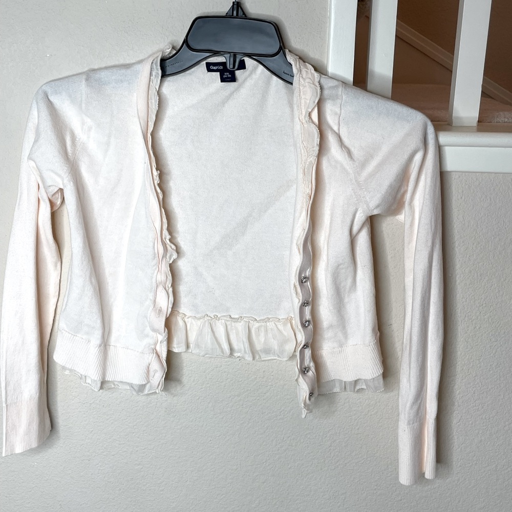 Gap kids ruffle cardigan